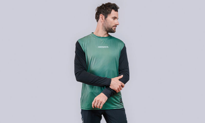 COMMENCAL LIGHTECH LONG SLEEVE JERSEY URBAN GREEN