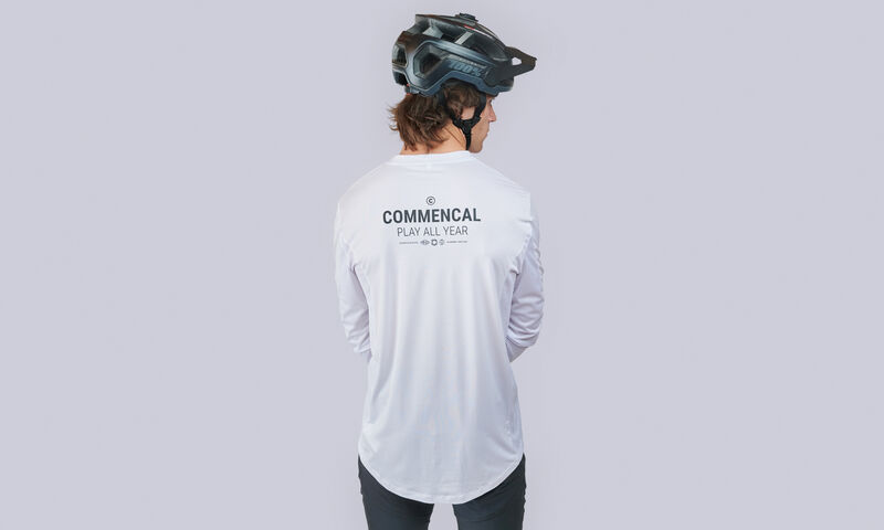 COMMENCAL LIGHTECH LONG SLEEVE JERSEY REFLECTIVE WHITE