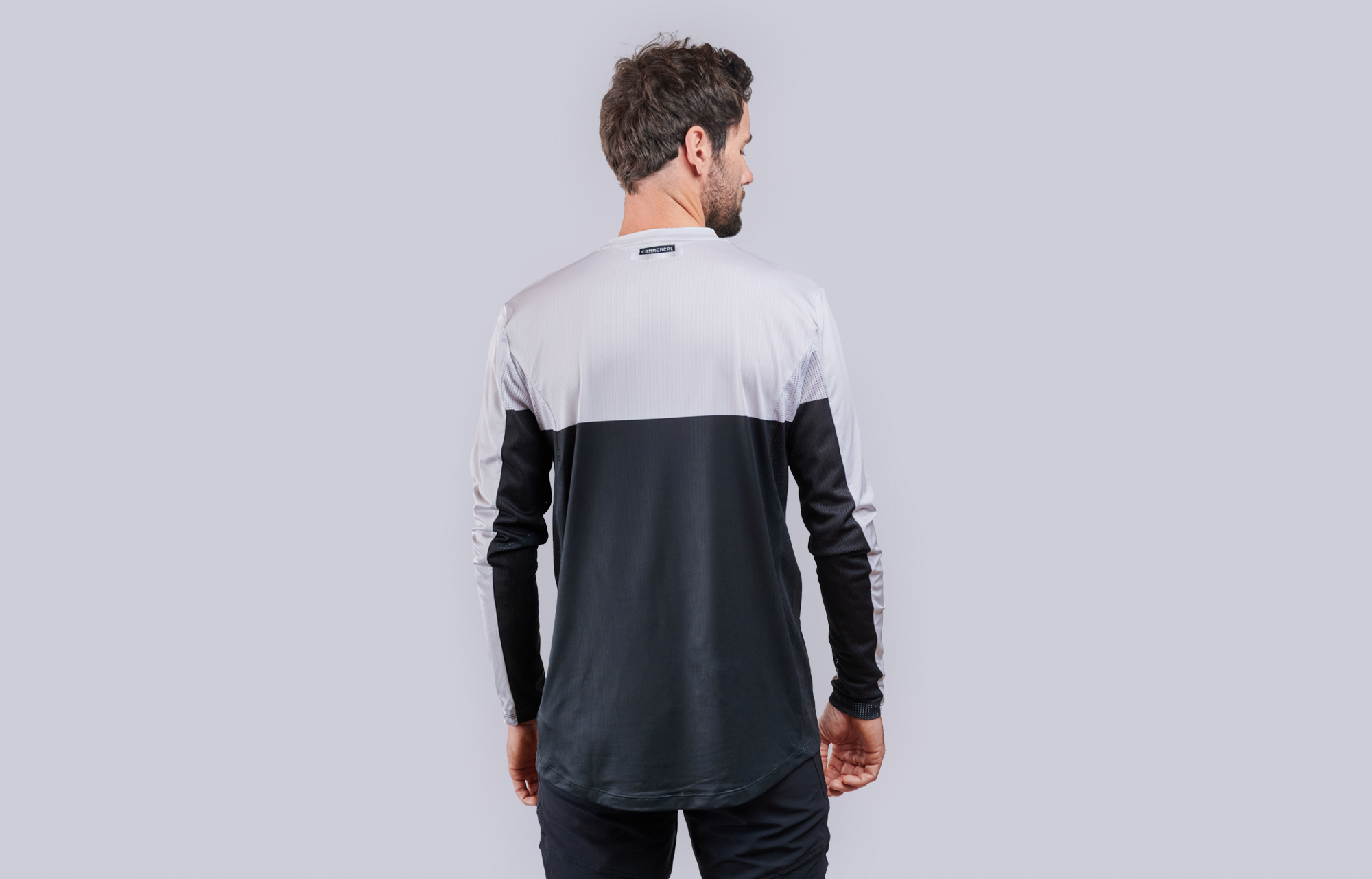 COMMENCAL LIGHTECH RACE LONG SLEEVE JERSEY LIGHT GREY image number 0