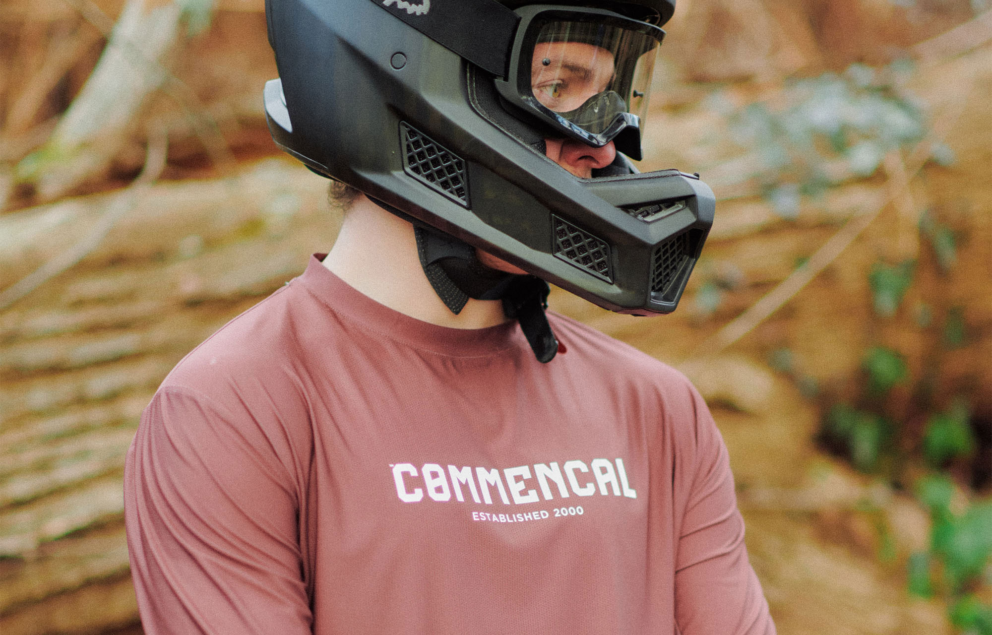 COMMENCAL LANGARM TRIKOT LIGHTECH CORPORATE RED DIRT image number 1